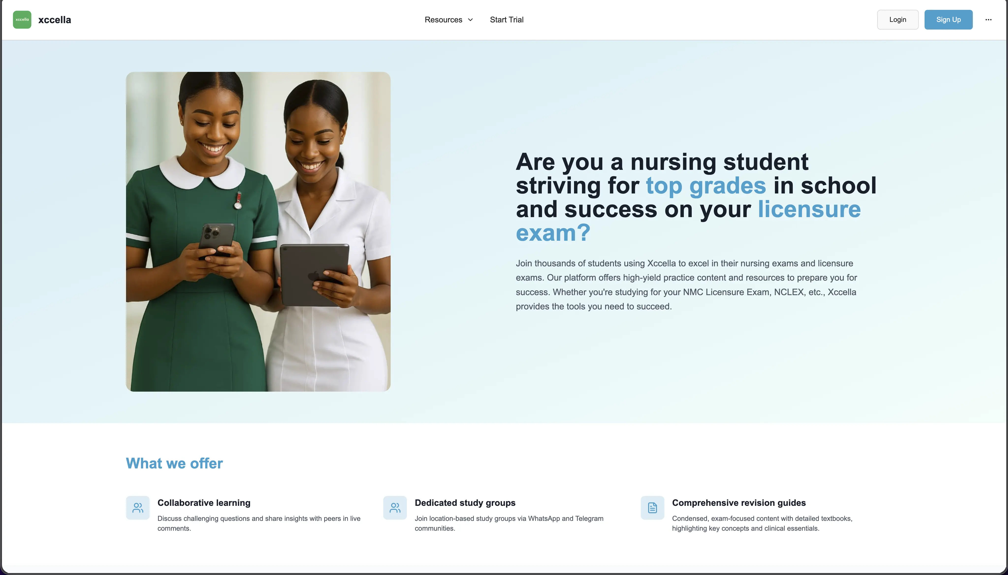 Lärplattform (LMS) för sjuksköterskestudenter screenshot